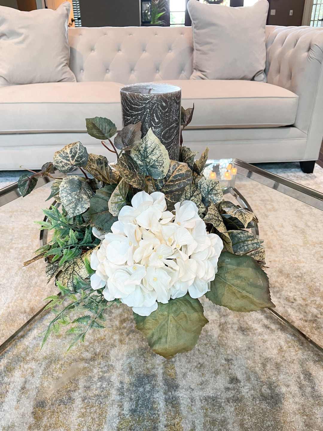Farmhouse Centerpiece, Ivory Centerpiece, Centerpiece for Table, All Year Round Decor, Everyday ...