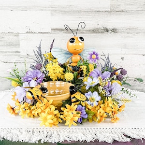 Sommer Herzstück, Bienen Herzstück, Bienen Dekor, Hummel Dekor, Frühling Herzstück, Tisch Dekor, Sommer Servierschale, Einweihungsparty Geschenk