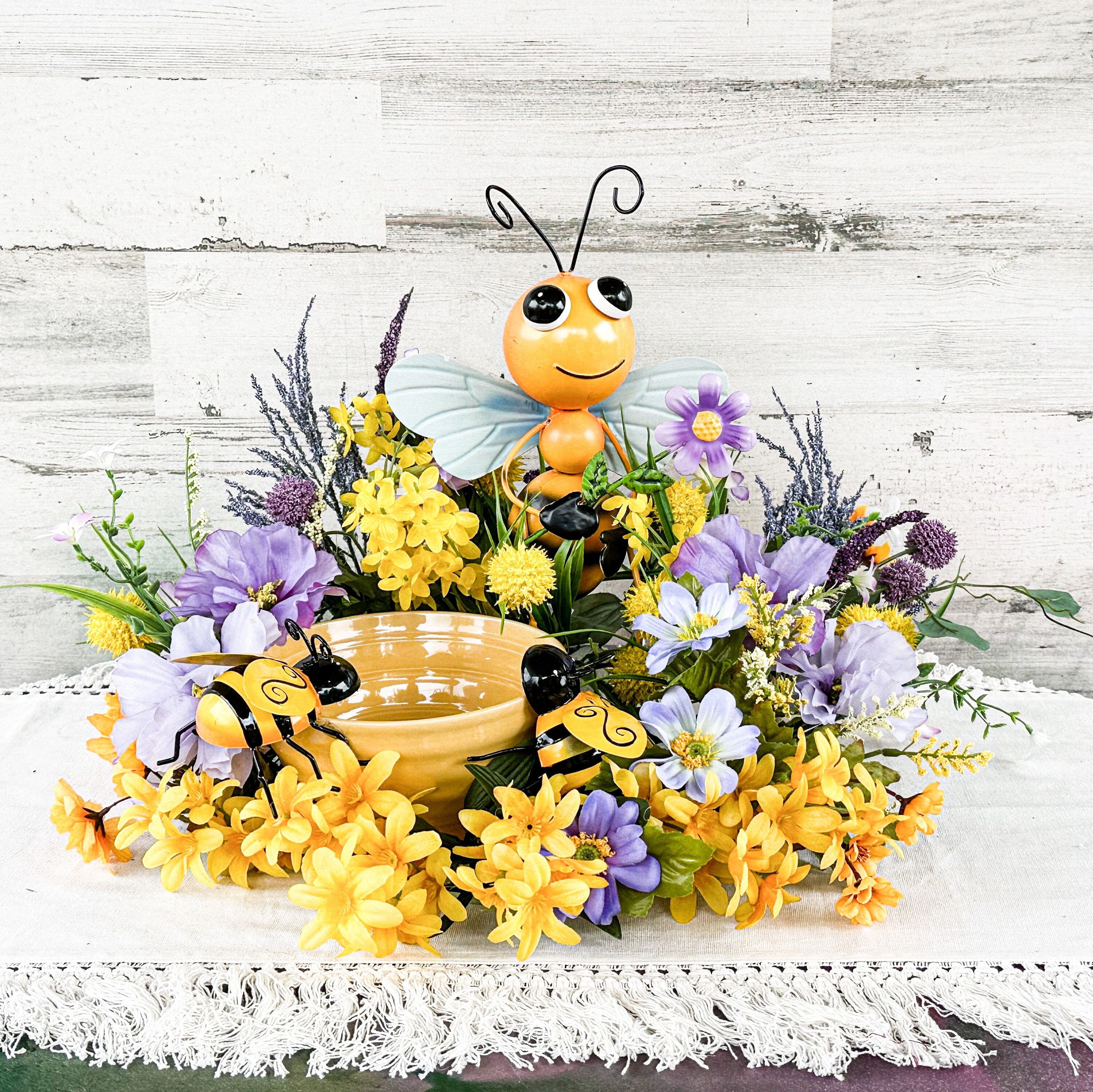 Bee Hive Decor Spring Farmhouse Coffee Table Decor Handmade