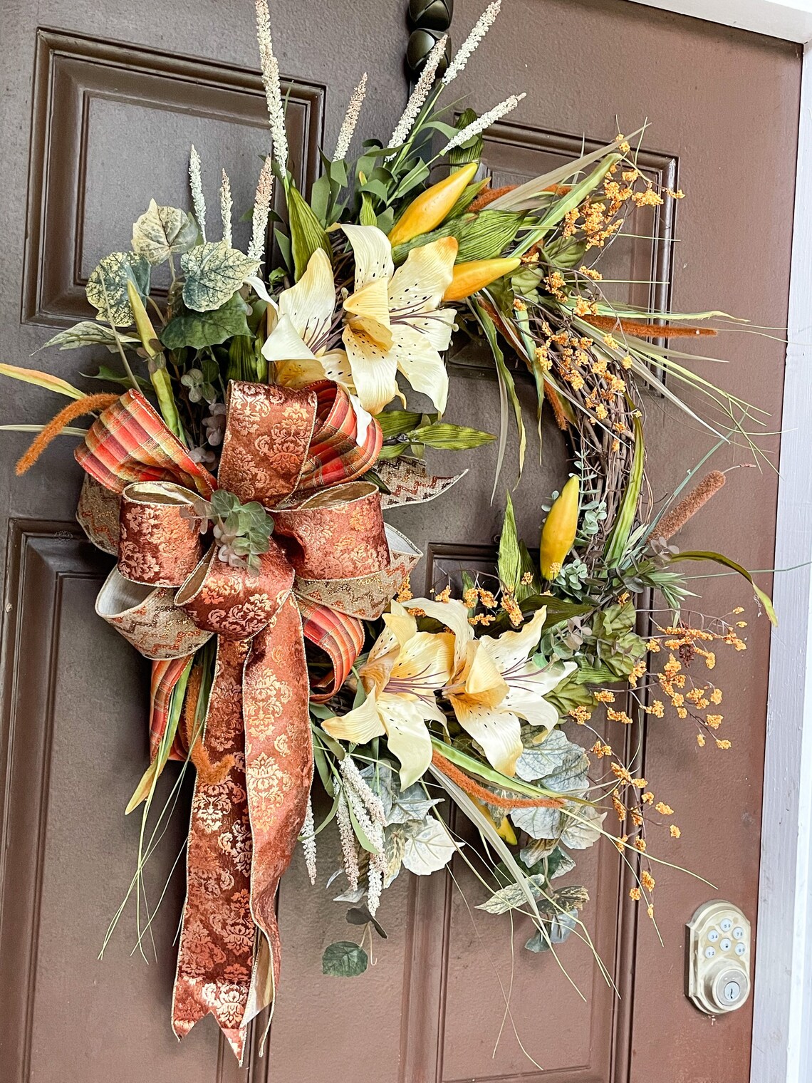 Fall wreath transition wreath summer to fall wreath early | Etsy