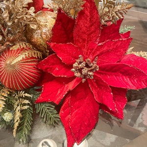 Christmas Centerpiece, Christmas Floral Arrangement, Christmas ...