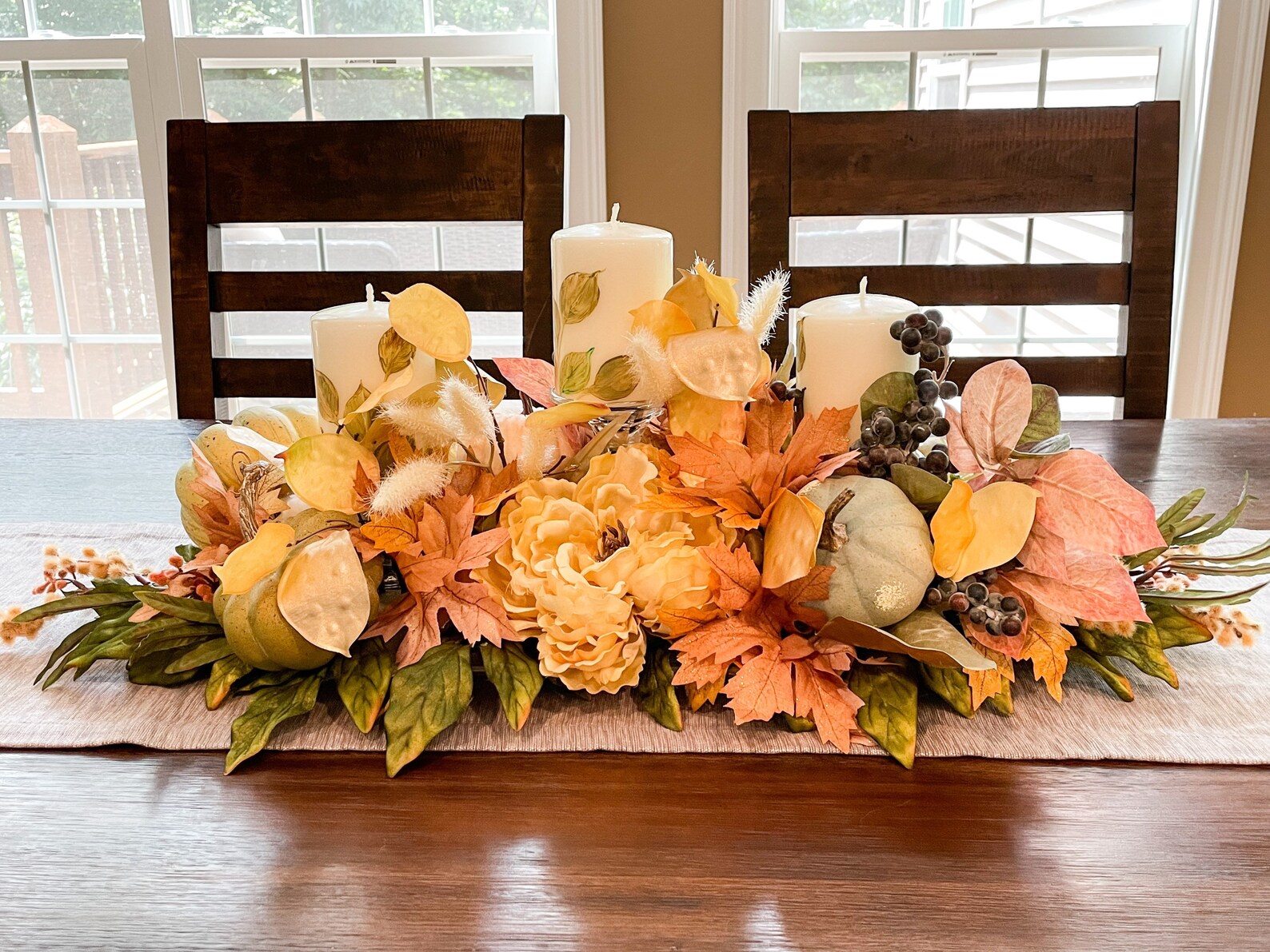 Fall Centerpiece, Fall Table Centerpiece, Fall Table Decor, Large ...