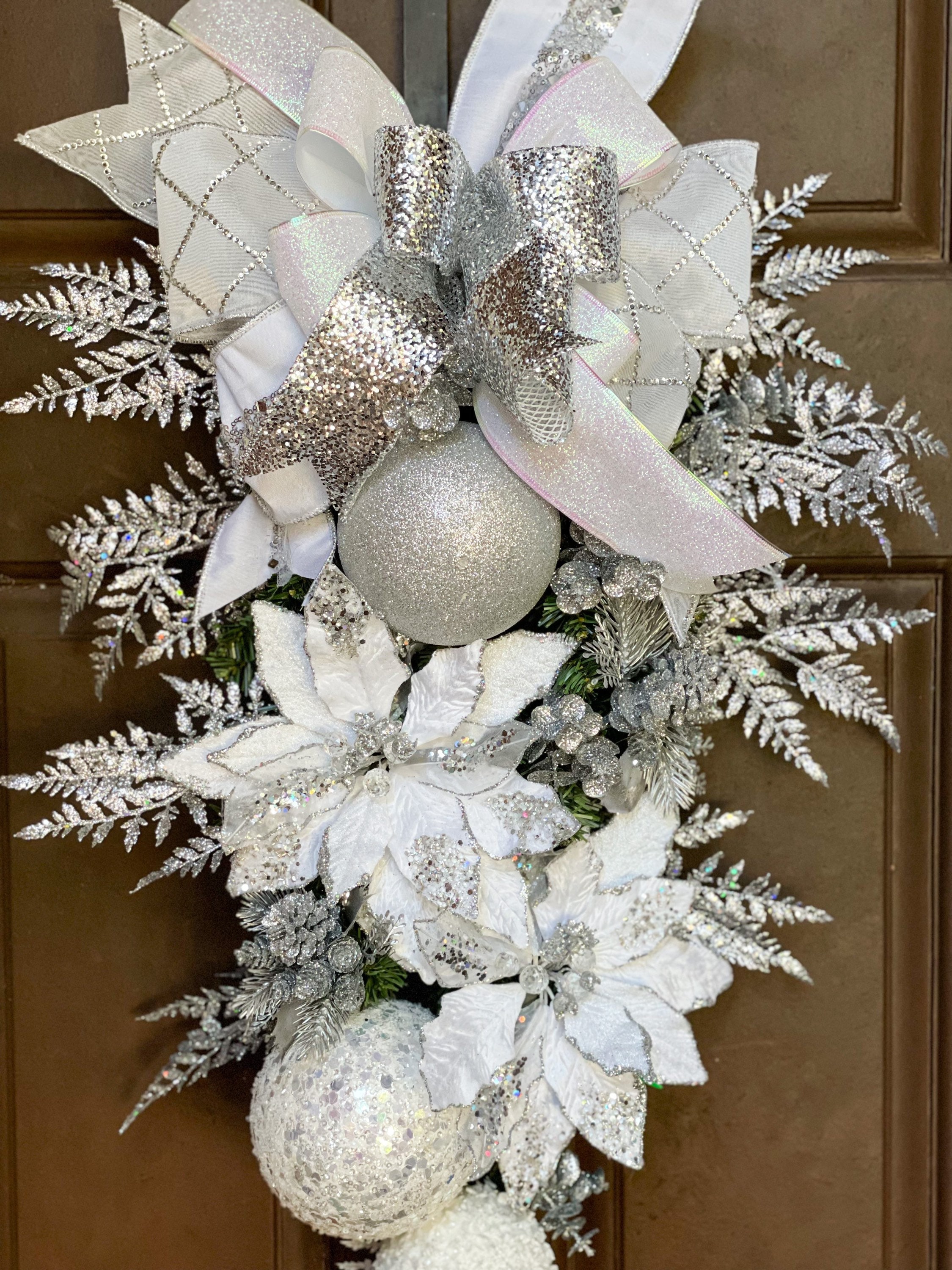 クリスマスリース、クリスマス スワッグ、白いクリスマス スワッグ