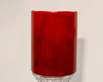 Red LED Candle, Christmas candle, LED candle, Red glitter LED candle