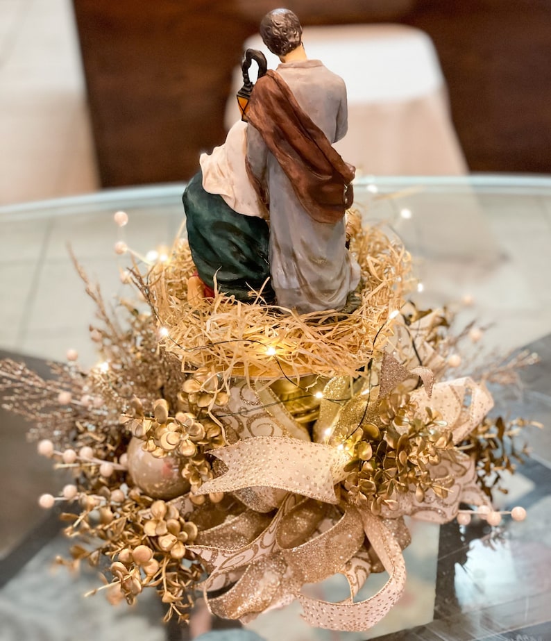 Christmas Centerpiece Nativity Scene Christmas Holy Family Etsy