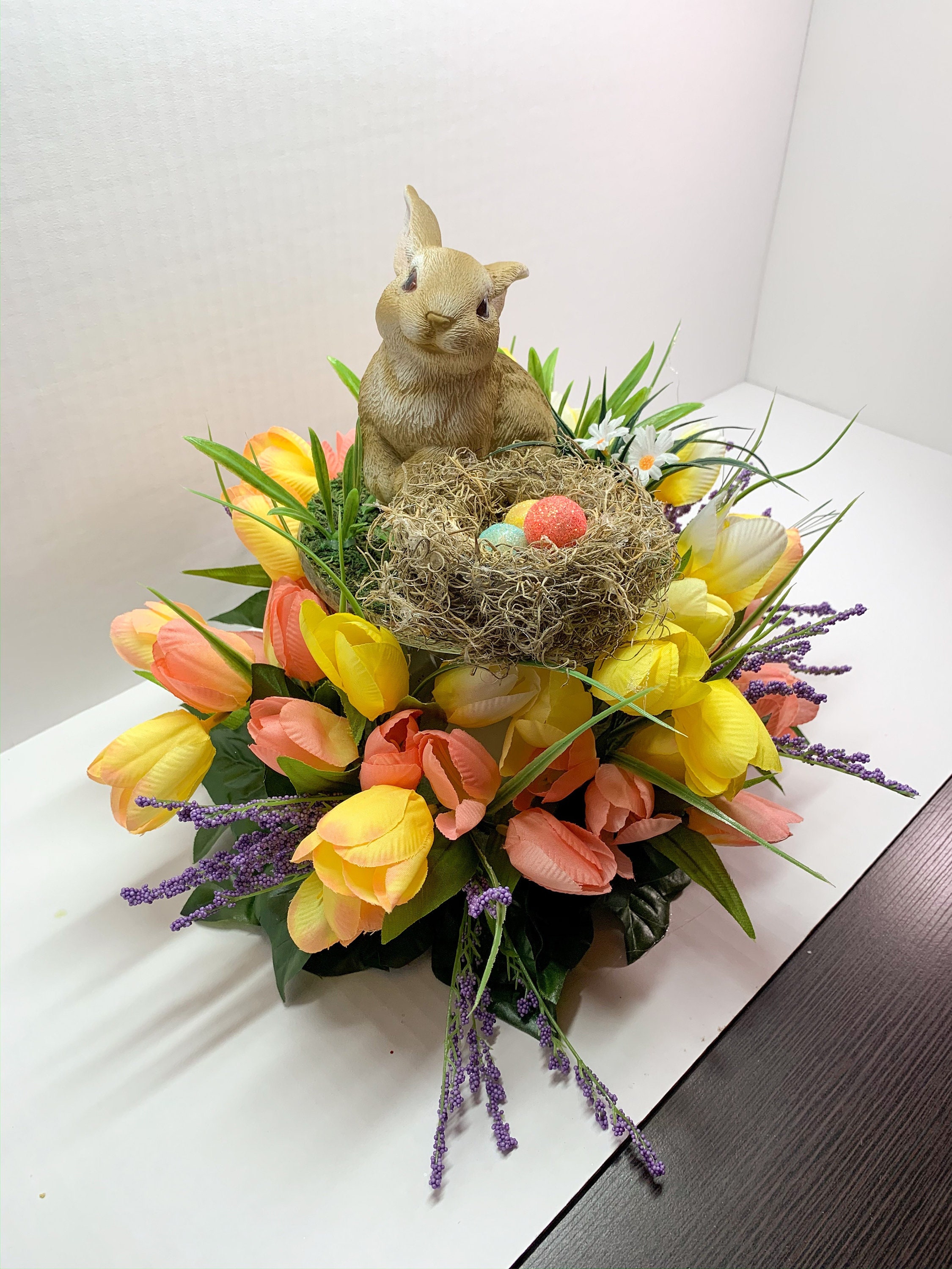 Easter Centerpiece Spring Centerpiece Easter Bunny - Etsy