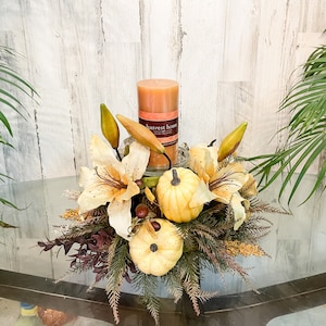 Fall centerpiece, fall decor, fall Lillie centerpiece, fall floral arrangement, large fall floral arrangement, fall decor for table,