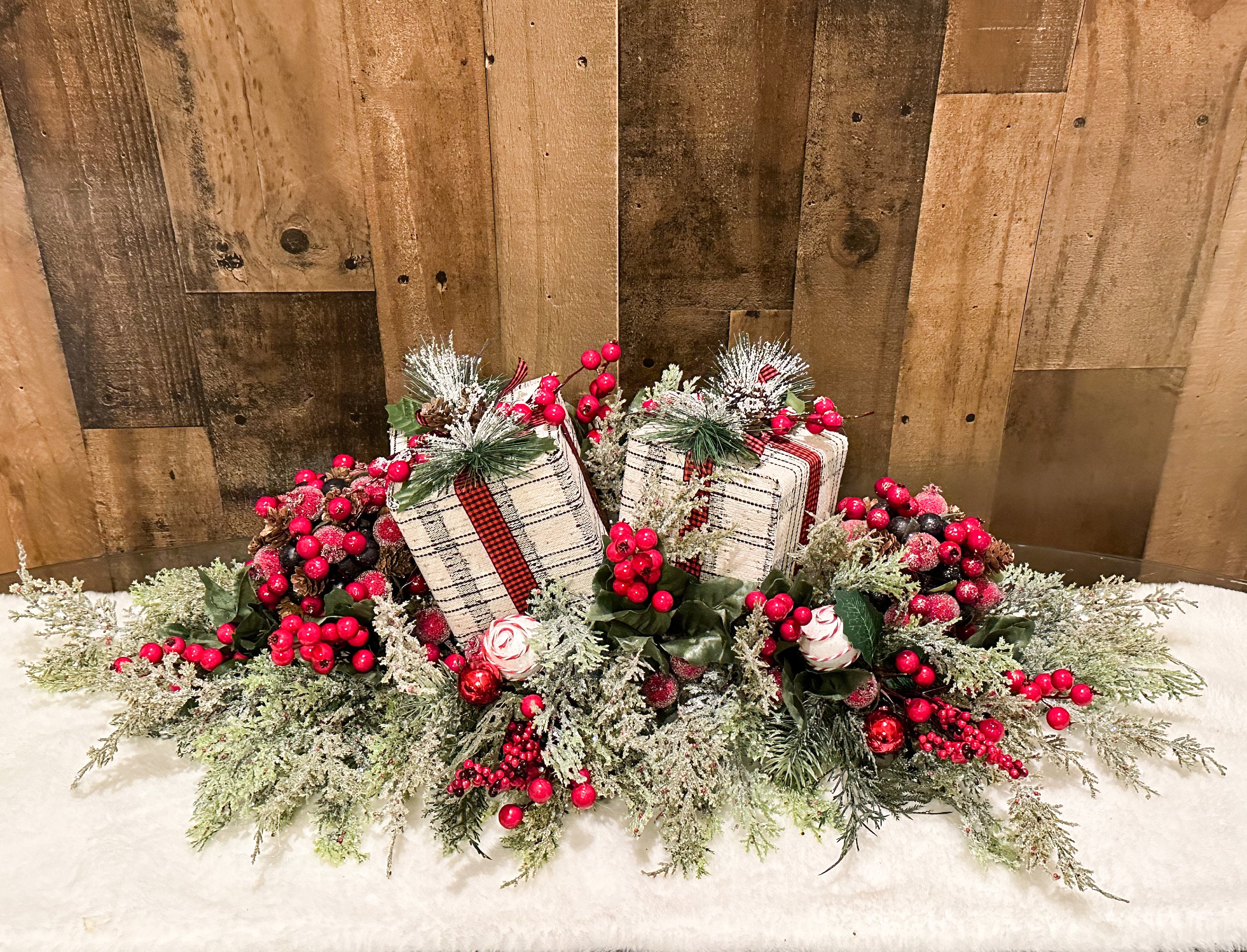 Christmas Centerpiece, Large Christmas Table Decor, Luxe
