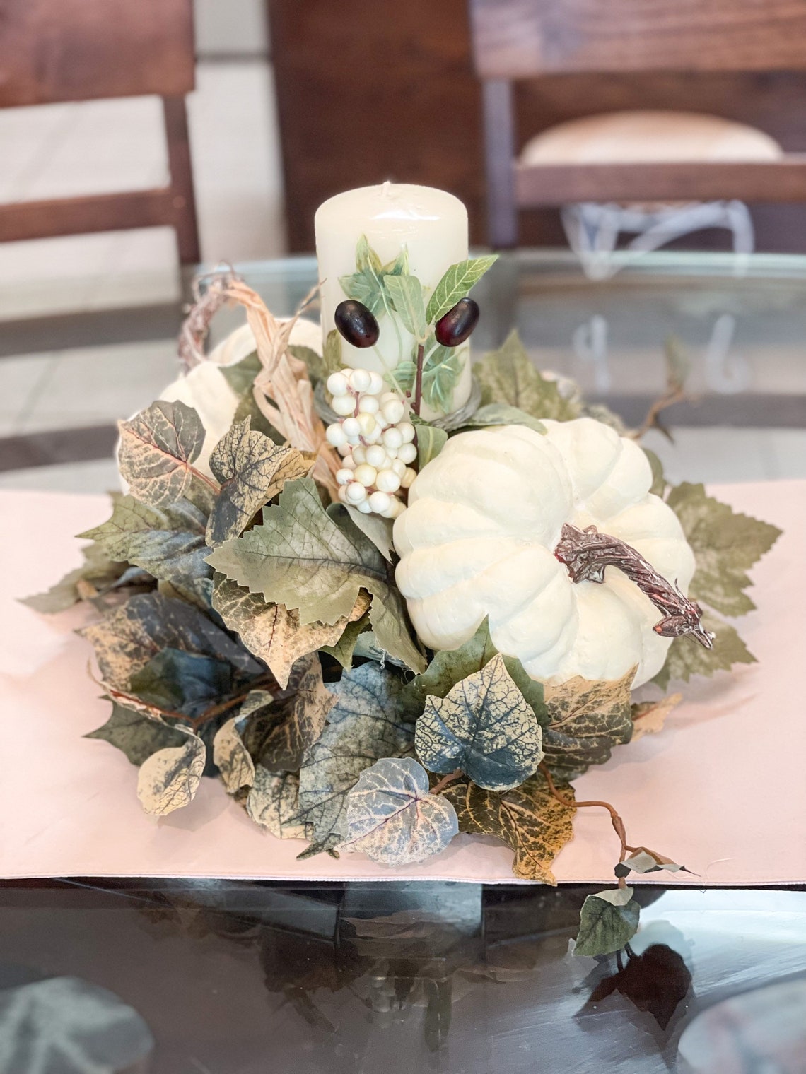 Fall Centerpiece Farmhouse Fall Centerpiece Fall Table Etsy