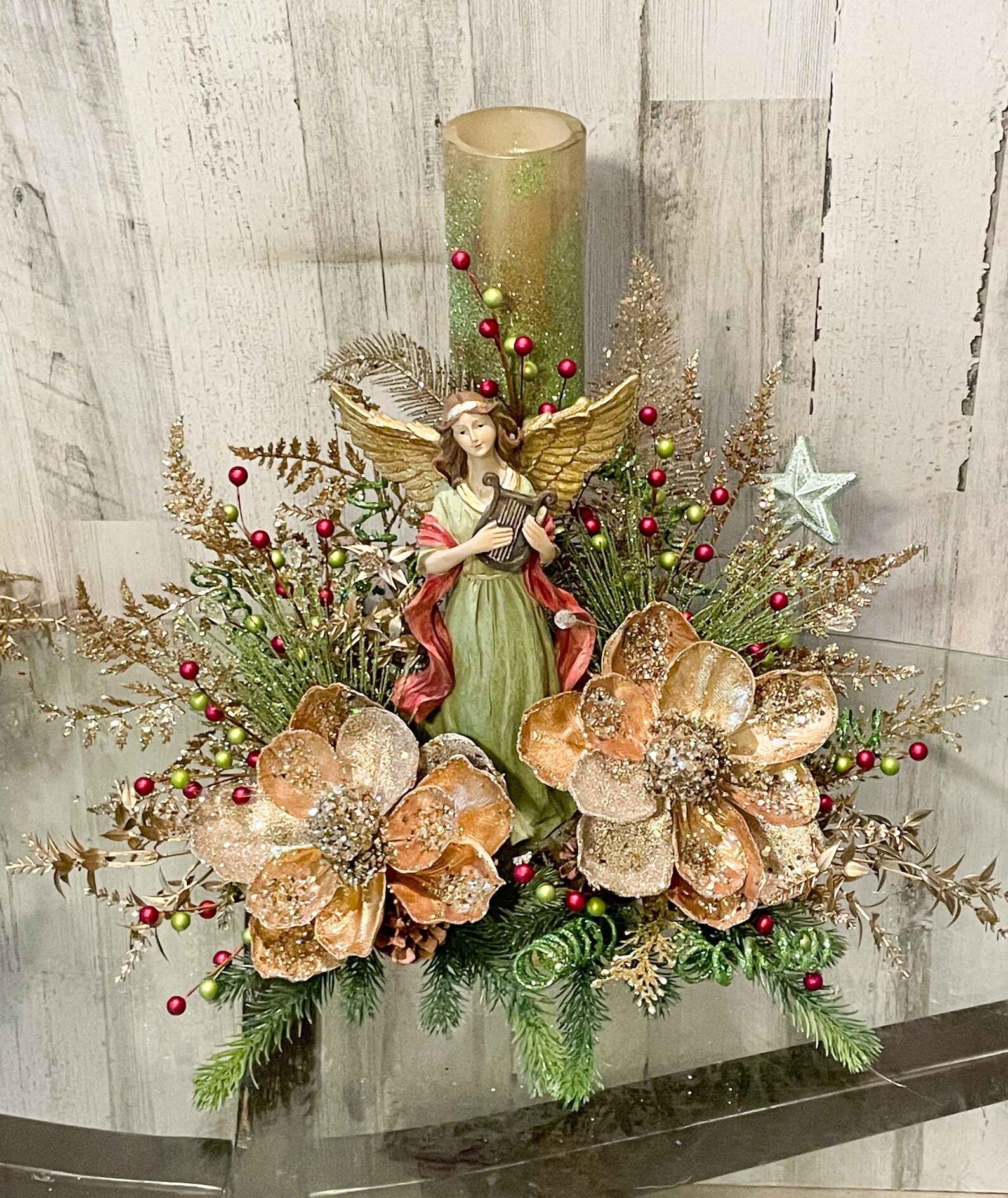 Christmas Centerpiece Christmas Angel Centerpiece Angel Etsy