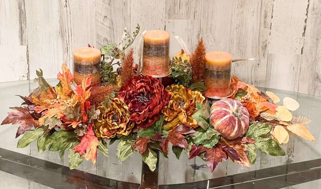Fall Centerpiece, Fall Table Centerpiece, Fall Table Decor, Large ...