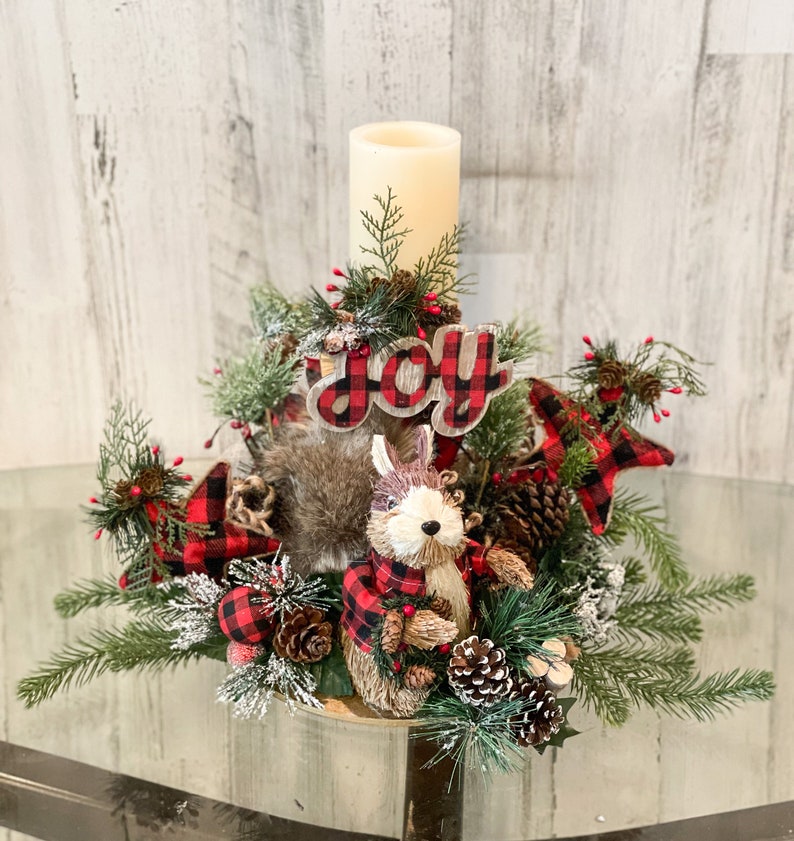 Christmas Centerpiece Farmhouse Christmas Centerpiece Etsy
