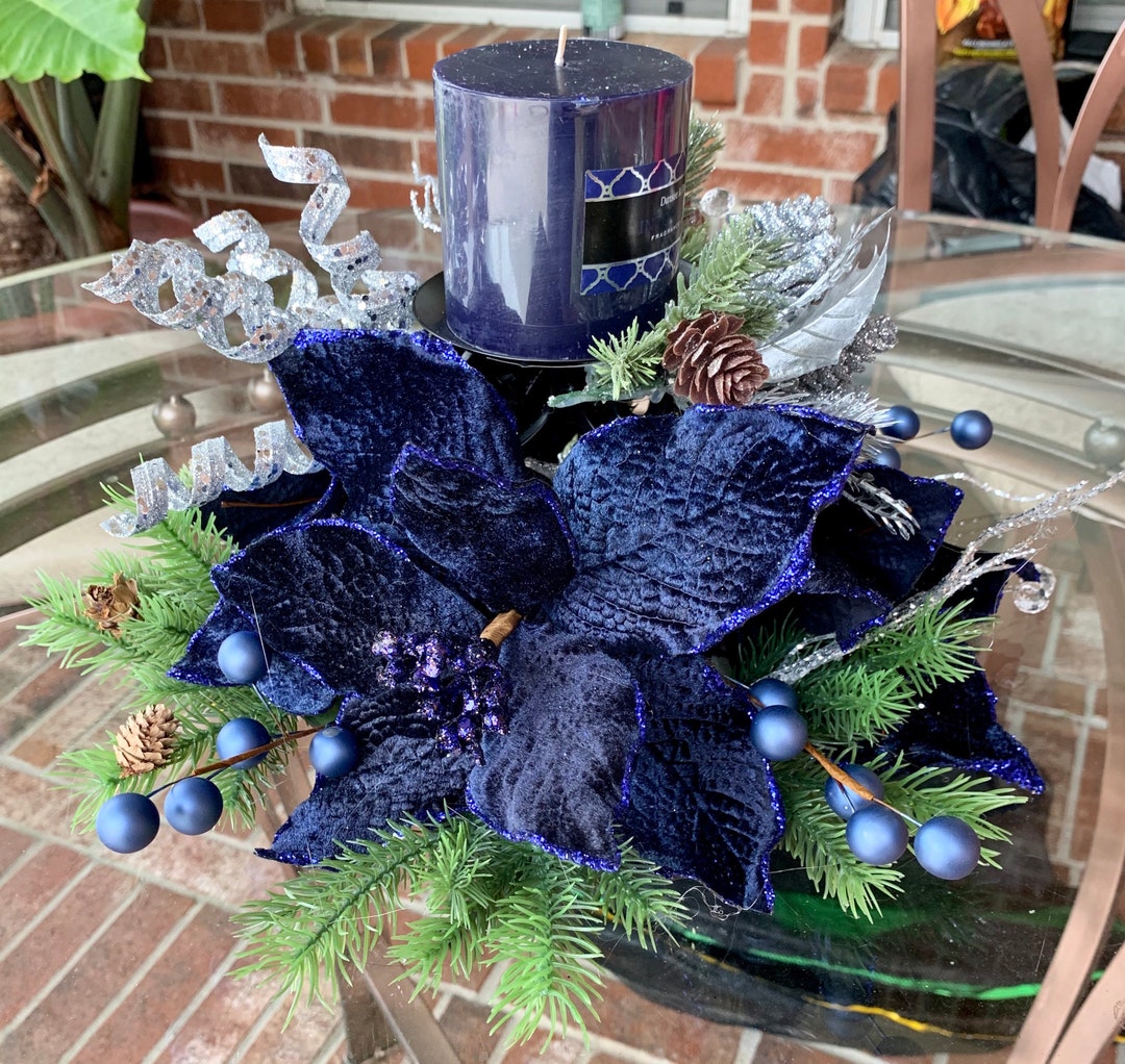 Navy blue christmas table Clearance