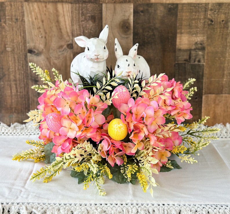 Large Easter Centerpiece Easter Table Decor Spring Etsy