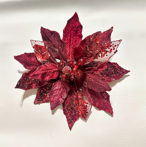 Roter Weihnachtsstern, XL Roter Weihnachtsstern, Poinsettia Stiel, rote  Samtblume, rote Weihnachtsstern Stiel Blume - Etsy.de