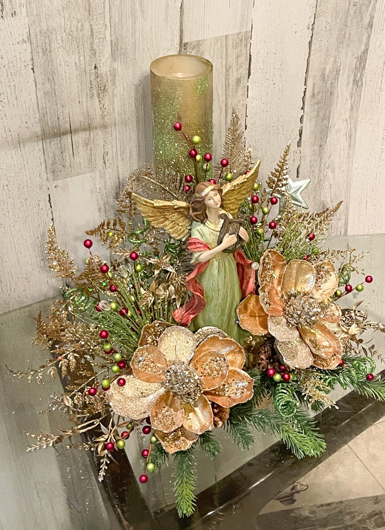 Christmas Centerpiece Christmas Angel Centerpiece Angel Etsy
