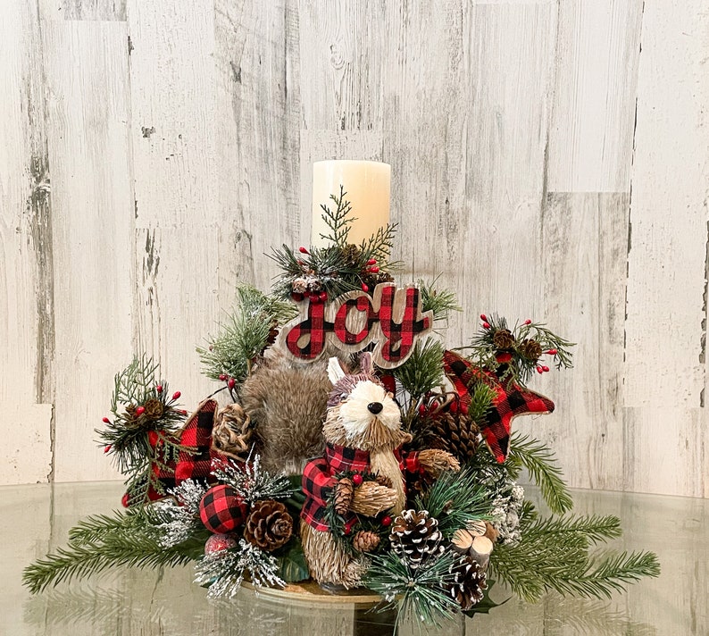 Christmas Centerpiece Farmhouse Christmas Centerpiece Etsy