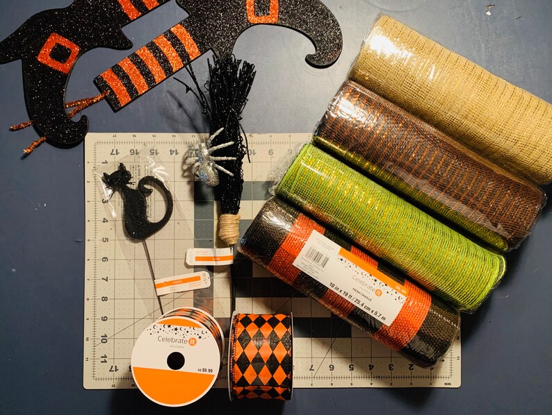 Witch Hat Deco Mesh Wreath Etsy