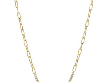 18k Gold Diamond Chain