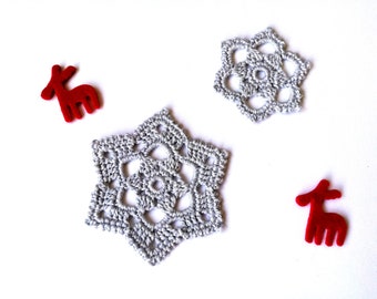 Crochet Snowflake Pattern: Christmas Ornament PDF (Two Designs)