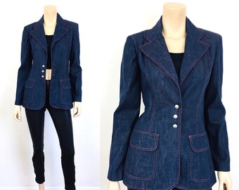Denim Blazer - Etsy