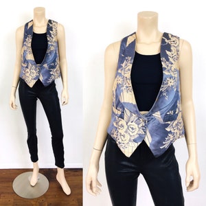 Vintage 1990s 40s Style BROCADE Drapes ANTIQUE Style Vest / Top Yvonne O'Gara image 1
