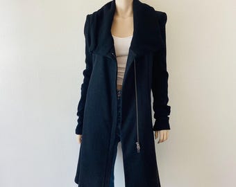 Helmut Lang 90s Jacket, All Wool and Suede, Zippers Bust 40 Small