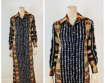 80s Vintage Black SHEER METALLIC Knit MERMAID Maxi Dress by Giulia 
