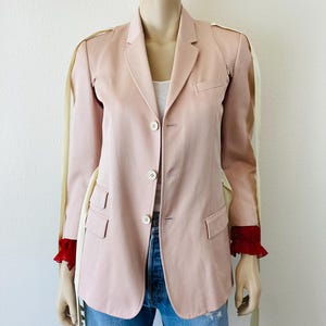 UNDERCOVER / JUN TAKAHASHI Pink & Red Silk Avant Garde Blazer Jacket w/ Ribbons
