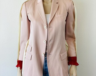 UNDERCOVER / JUN TAKAHASHI Pink & Red Silk Avant Garde Blazer Jacket w/ Ribbons