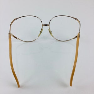 Vintage CHRISTIAN DIOR Big OVERSIZED Glasses / Sunglasses Gold & Pink Metal Frames image 7