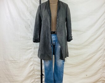 POEME BOHEMIEN Raw Edge Deconstructed Reversible Linen