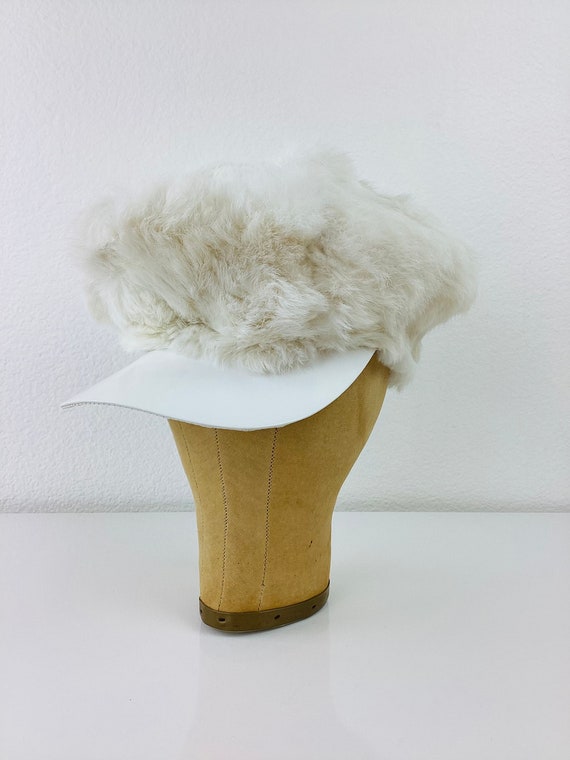 Vintage 70s Style DOLCE & GABBANA White FUR Cap / Hat - Etsy display picture 3