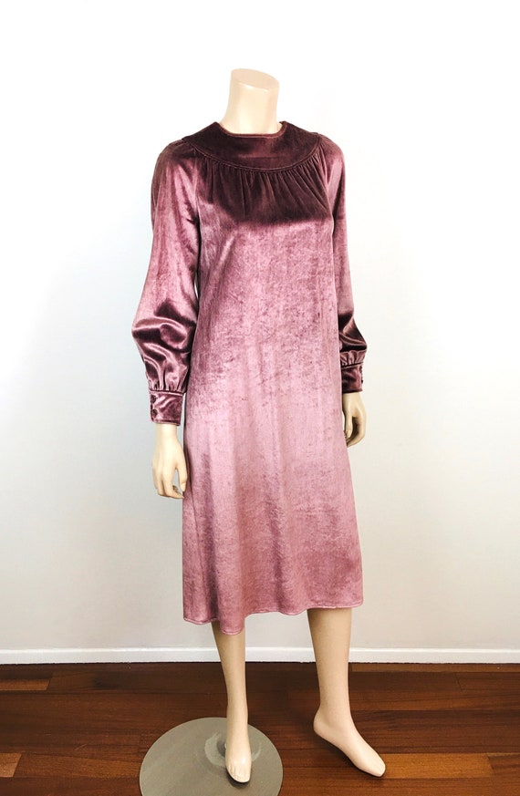 Vintage 1970s OSCAR DE La RENTA Blush Panne Velve… - image 7