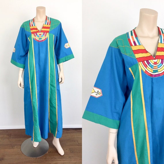 Vintage 1970s EMBROIDERED Hippie / Boho Loose Fit