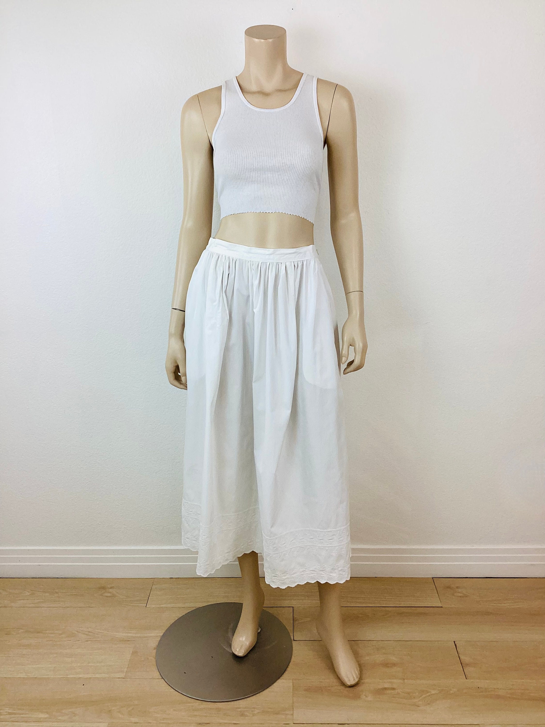 Vintage RALPH LAUREN White EDWARDIAN Style Cotton Embroidered