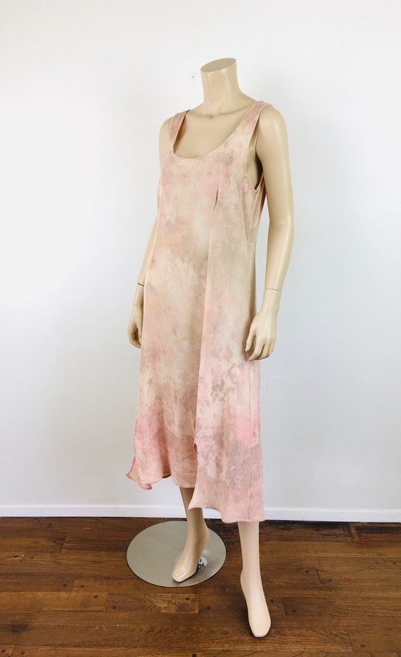 Vintage 1990s Muted TIE DYE Effect LOOSE Fit Crin… - image 8