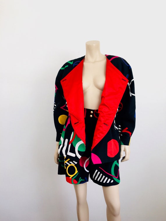 Vintage 1980s NOVELTY LOGO Print LAUREL Jacket & … - image 5