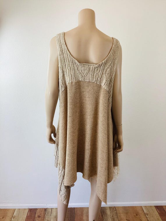 AGURI PATCHWORK Wool SWEATER Oversized Trapeze Ju… - image 7