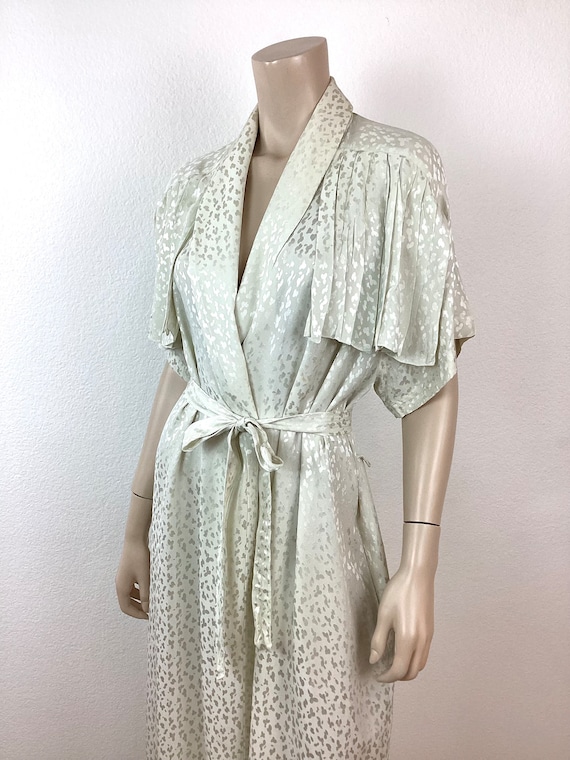 Vintage SILK CHARMEUSE Dressing Robe Duster / Vin… - image 6