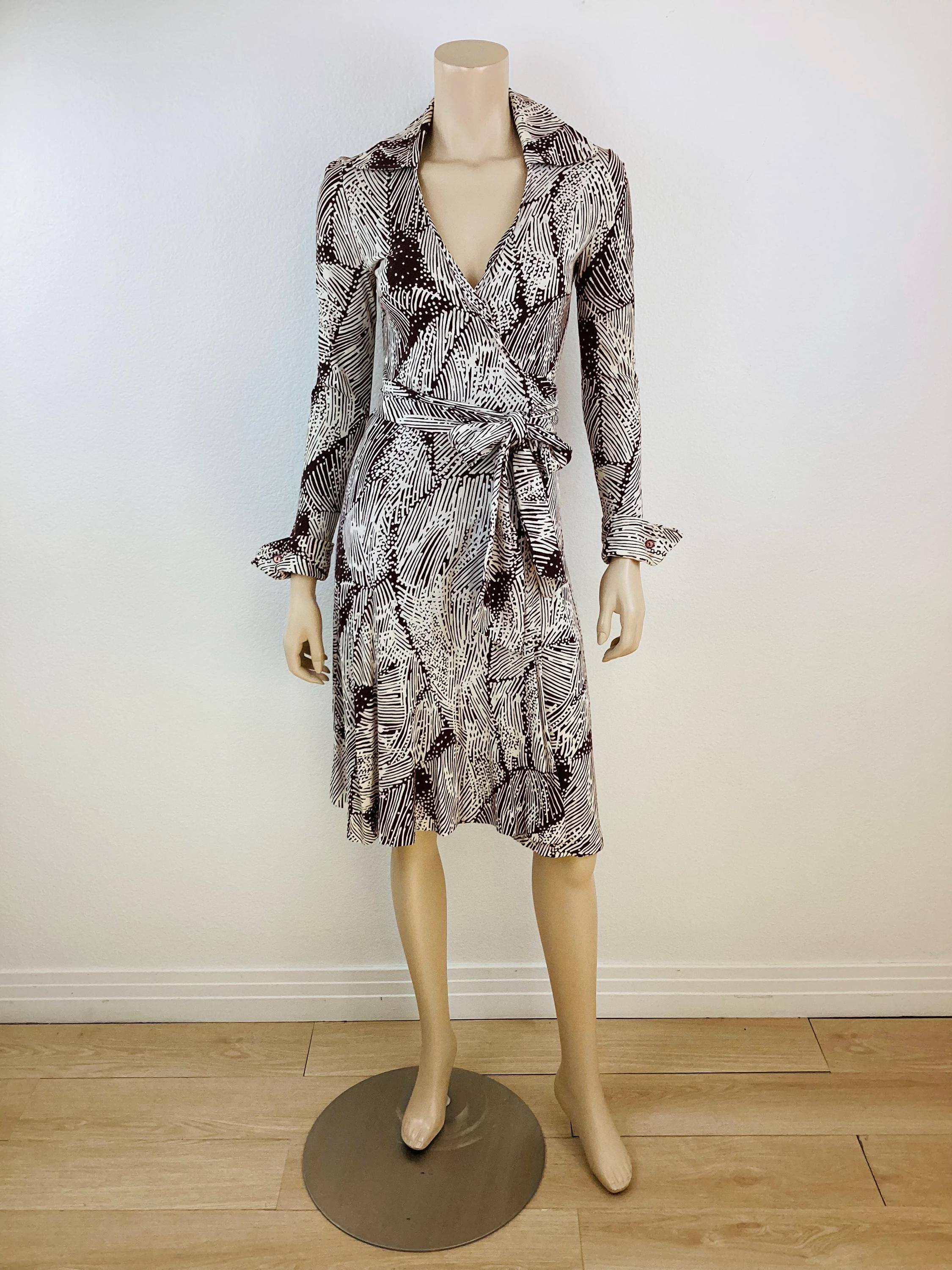diane von furstenberg wrap dress silk Diane Von Furstenberg Griffith Silk Jersey Wrap Dress