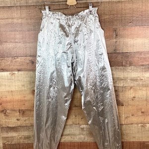 Vintage 1980s GLAM SILVER METALLIC Pants