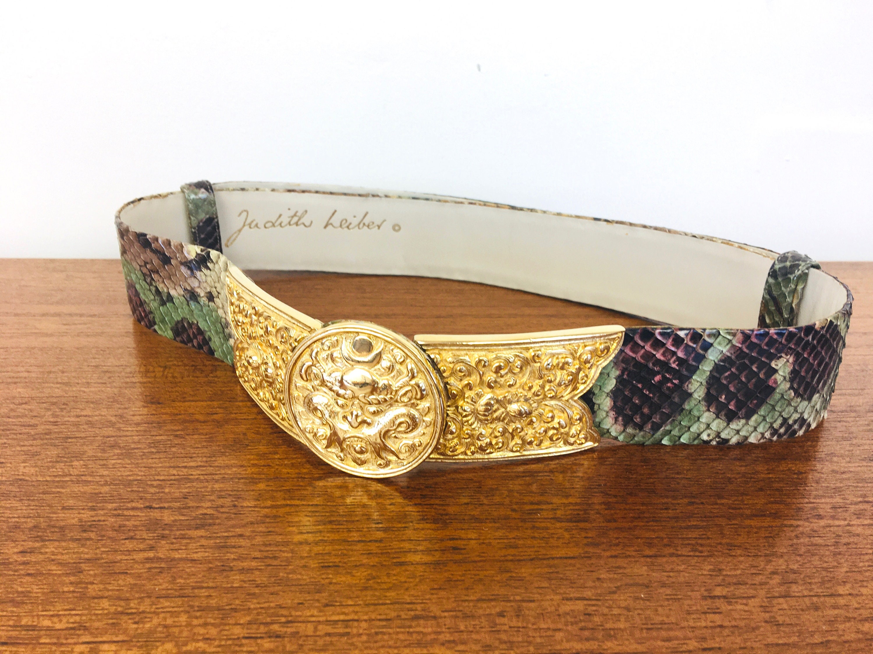 Vintage Judith Leiber Snake Leather Belt Judith Leiber adjustable women snakeskin 39 main image 3