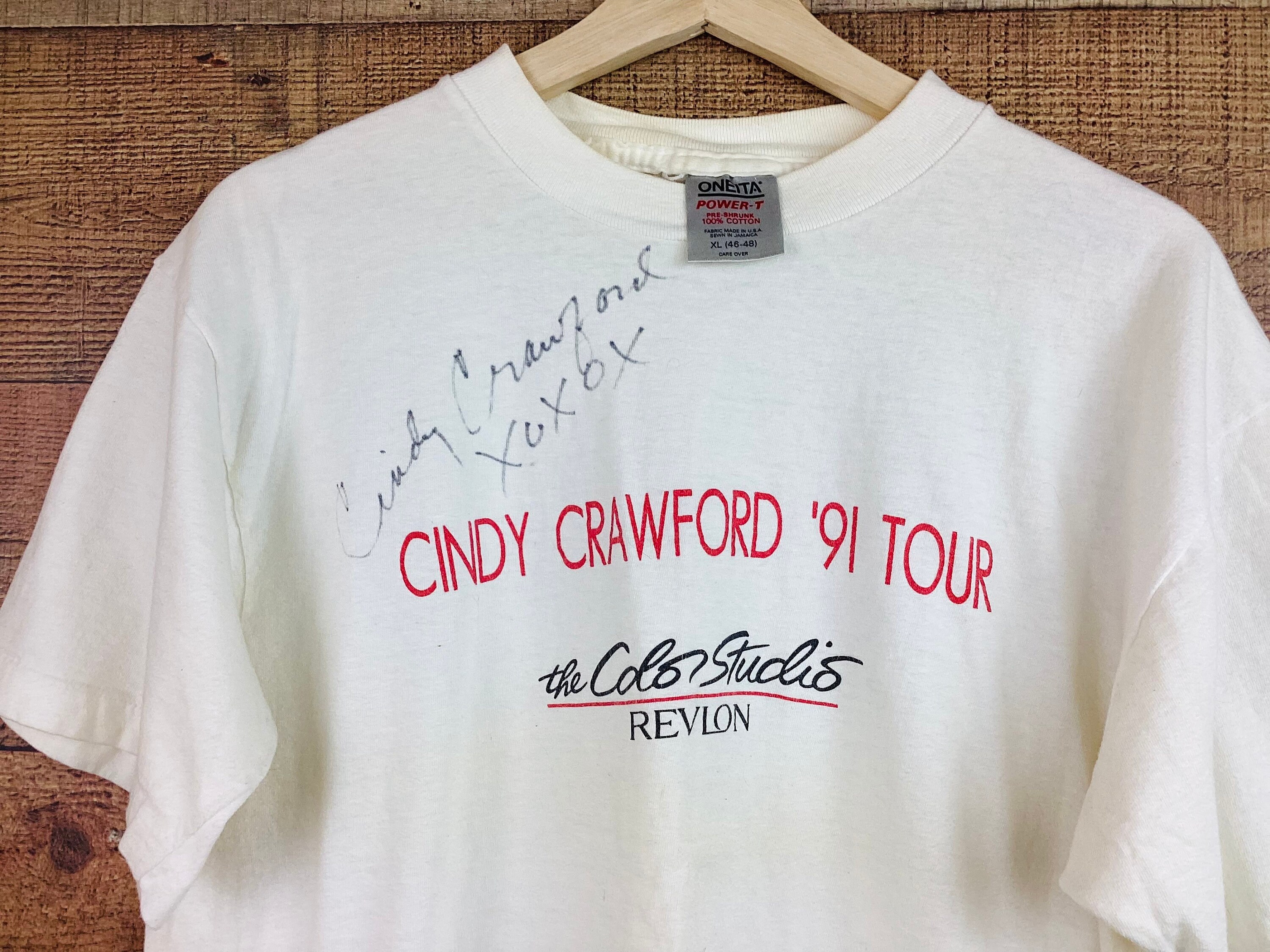 Vintage 1990s CINDY CRAWFORD Signed / AUTOGRAPHED 