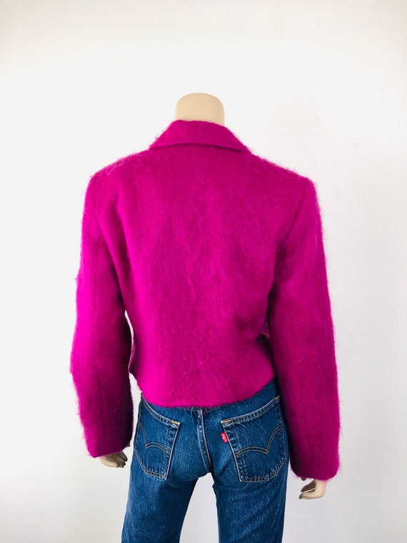 Vintage 1980s / 1990s PURPLE MOHAIR Cropped Mensw… - image 7