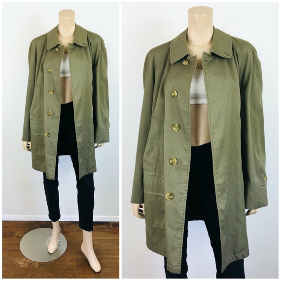 Vintage BURBERRYS ARMY GREEN Coat / Jacket - Etsy