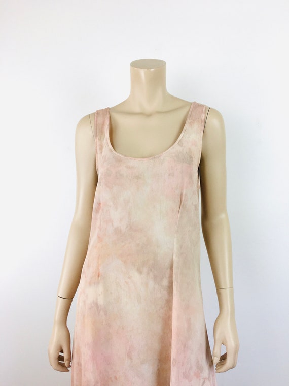 Vintage 1990s Muted TIE DYE Effect LOOSE Fit Crin… - image 5
