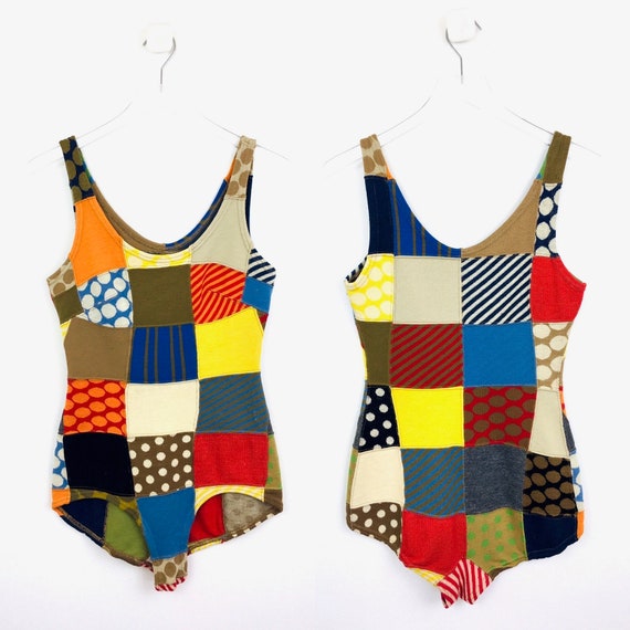 Vintage 1960s RUDI GERNREICH Patchwork Swim Suit B