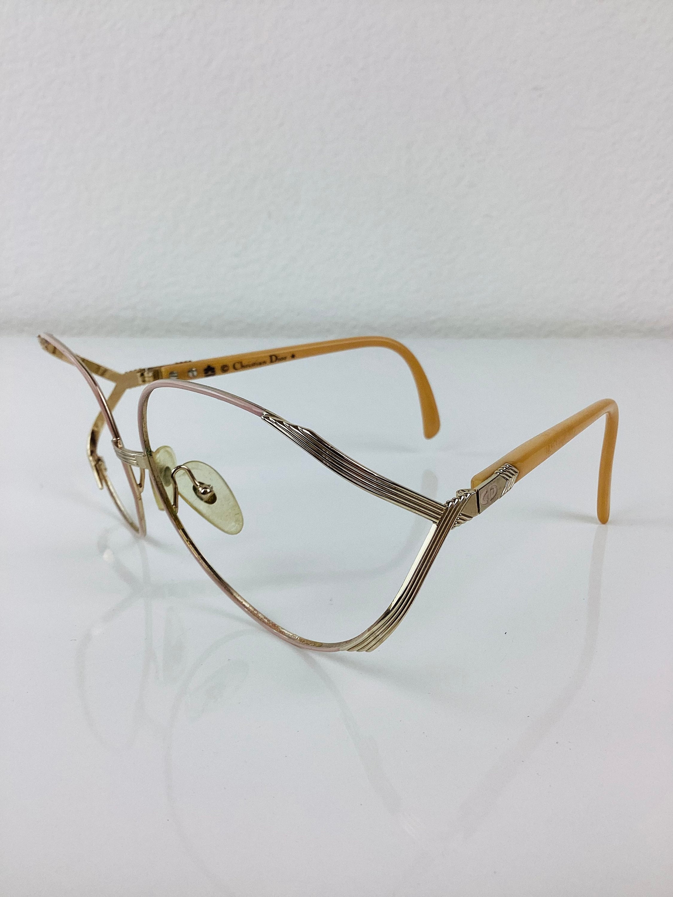Christian Dior オーバーサイズ サングラス Vintage CHRISTIAN DIOR Big OVERSIZED Glasses / Sunglasses Gold