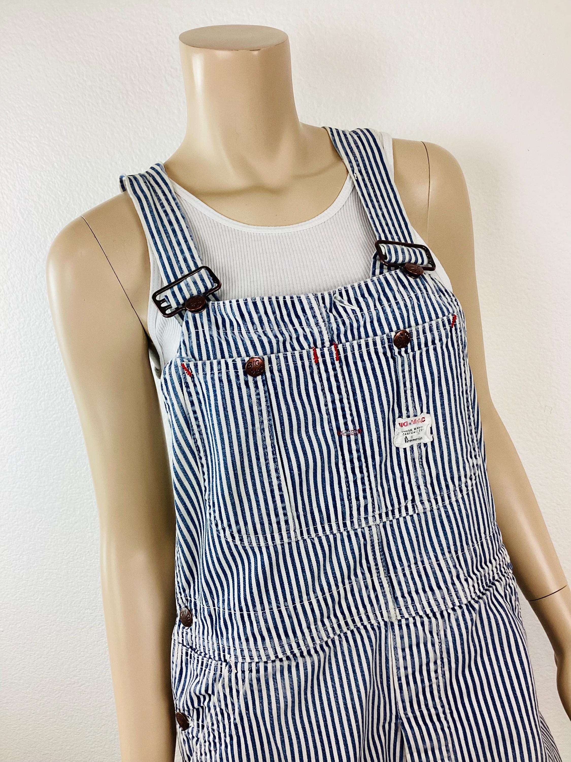 Vintage Big Mac Square Bak Overalls Hickory Stripe 40x33